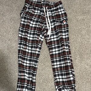 NHL Philadelphia Flyers orange Black and White Plaid Pajama Pants